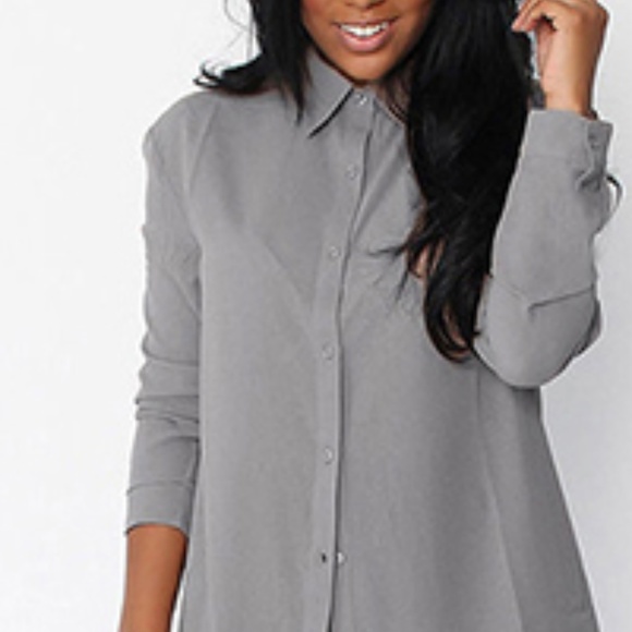 Long Shirt Button Front Long Sleeves - Picture 2 of 2